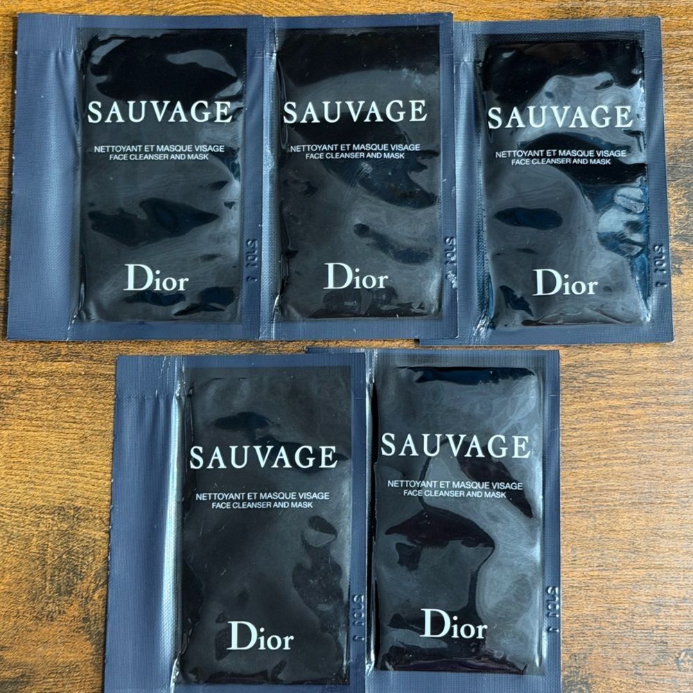 Dior Sauvage Samples Bundle 15pc | Face Cleanser, Beard Moisturizer, Car Freshie - Picture 3 of 9